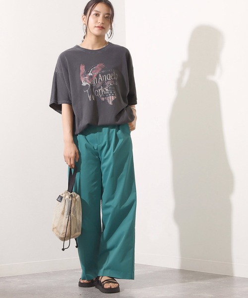 AULI（アウリィ）の「【低身長向けサイズ】ハイウエストカラーワイドパンツ（その他パンツ・レディース・イエロー/ブルー/ブルーグリーン・S/XS）」の20枚目の写真