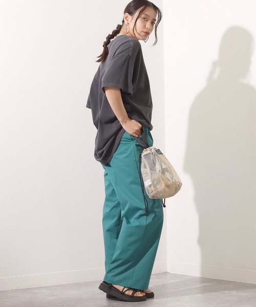 AULI（アウリィ）の「【低身長向けサイズ】ハイウエストカラーワイドパンツ（その他パンツ・レディース・イエロー/ブルー/ブルーグリーン・S/XS）」の21枚目の写真