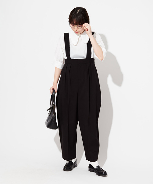 I am I in fact... 丸衿ショートジャケット＆タックつりパンツ I am I in fact 丸衿ショートジャケット＆タックつりパンツ I