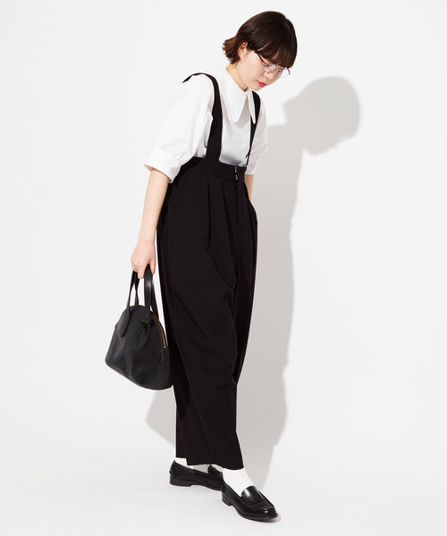 I am I in fact...（アイアムアイインファクト）の「BON BON タックつりパンツ（その他パンツ・レディース・ブラック/グレー・FREE）」の6枚目の写真