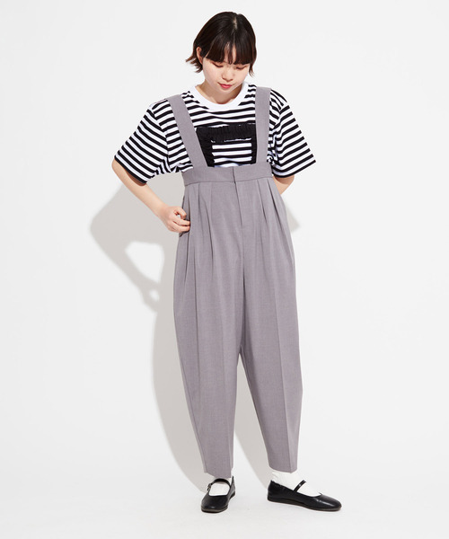 I am I in fact...（アイアムアイインファクト）の「BON BON タックつりパンツ（その他パンツ・レディース・ブラック/グレー・FREE）」の21枚目の写真