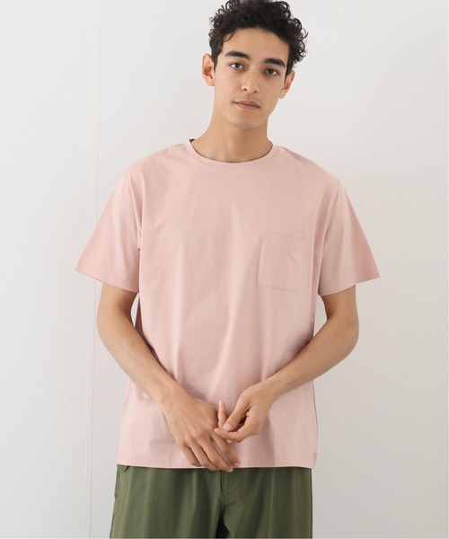 417 EDIFICE（フォーワンセブンエディフィス）の「Nano Tech シルケット クルーネック（Tシャツ/カットソー・メンズ・ホワイト/スカイブルー/ブラック/ベージュ/ブラウン/グリーン/マスタード/ピンク系その他・SMALL/MEDIUM/LARGE）」の8枚目の写真