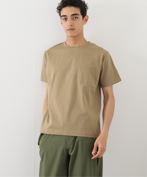 417 EDIFICE（フォーワンセブンエディフィス）の「Nano Tech シルケット クルーネック（Tシャツ/カットソー・メンズ・ホワイト/スカイブルー/ブラック/ベージュ/ブラウン/グリーン/マスタード/ピンク系その他・SMALL/MEDIUM/LARGE）」の4枚目の写真