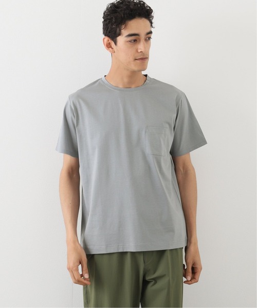 417 EDIFICE（フォーワンセブンエディフィス）の「Nano Tech シルケット クルーネック（Tシャツ/カットソー・メンズ・ホワイト/スカイブルー/ブラック/ベージュ/ブラウン/グリーン/マスタード/ピンク系その他・SMALL/MEDIUM/LARGE）」の6枚目の写真