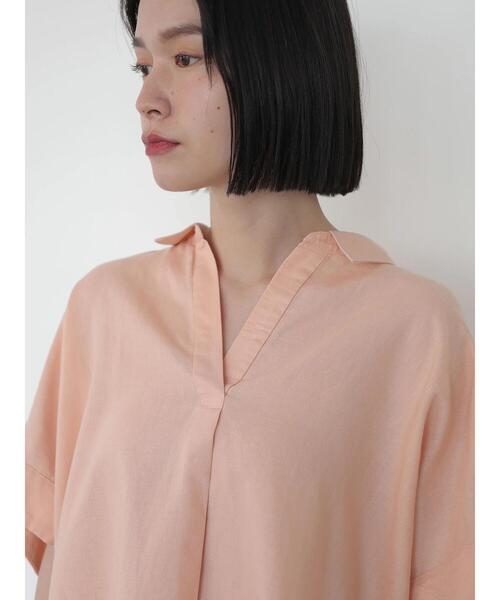 AMERICAN HOLIC(アメリカンホリック)の「スキッパーリネンブレンドシャツ *(シャツ/ブラウス・レディース・ストライプ/チェック/ネイビー/オフホワイト/オレンジ・M/L)」の15枚目の写真