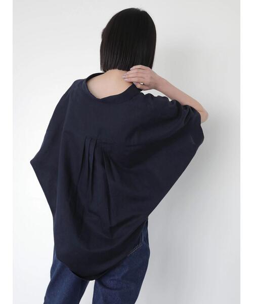 AMERICAN HOLIC(アメリカンホリック)の「スキッパーリネンブレンドシャツ *(シャツ/ブラウス・レディース・ストライプ/チェック/ネイビー/オフホワイト/オレンジ・M/L)」の22枚目の写真