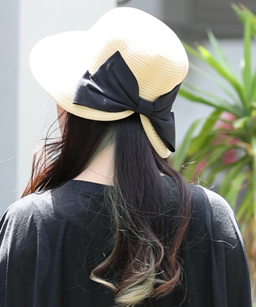 ARCANUM DESIGN（アルカナムデザイン）の「ARL ビッグリボンポケッタブルハット（ハット・レディース・ブラック/ライトグレー/ベージュ・FREE）」の3枚目の写真