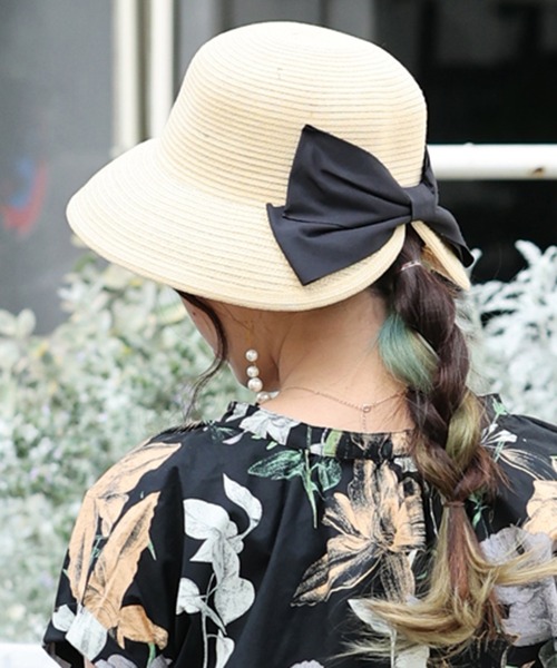 ARCANUM DESIGN（アルカナムデザイン）の「ARL ビッグリボンポケッタブルハット（ハット・レディース・ブラック/ライトグレー/ベージュ・FREE）」の15枚目の写真