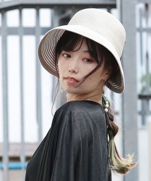 ARCANUM DESIGN（アルカナムデザイン）の「ARL ビッグリボンポケッタブルハット（ハット・レディース・ブラック/ライトグレー/ベージュ・FREE）」の21枚目の写真