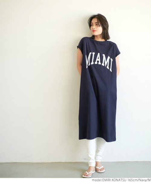 coca(coca)(コカ)の「カレッジアソートプリントワンピース(ワンピース・レディース・ホワイト/ブラック/ネイビー/グレー・M/L)」の6枚目の写真