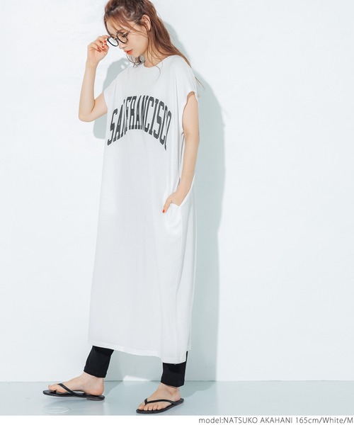 coca(coca)(コカ)の「カレッジアソートプリントワンピース(ワンピース・レディース・ホワイト/ブラック/ネイビー/グレー・M/L)」の19枚目の写真