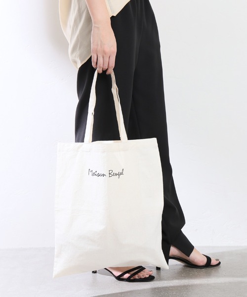 La TOTALITE(ラトータリテ)の「【MAISON BENGAL/メゾンベンガル】 ECO BAG(トートバッグ・レディース・ホワイト/ブラック/ベージュ・FREE)」の2枚目の写真