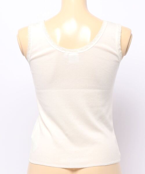 MOUSSY（マウジー）の「DAYLIGHT LACY CAMI トップス（タンクトップ・レディース・アイボリー/ブルー/ライトブラック・FREE）」の5枚目の写真