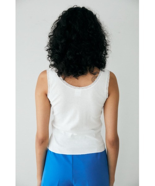 MOUSSY（マウジー）の「DAYLIGHT LACY CAMI トップス（タンクトップ・レディース・アイボリー/ブルー/ライトブラック・FREE）」の17枚目の写真