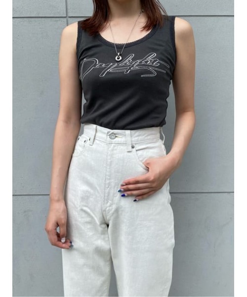 MOUSSY（マウジー）の「DAYLIGHT LACY CAMI トップス（タンクトップ・レディース・アイボリー/ブルー/ライトブラック・FREE）」の10枚目の写真