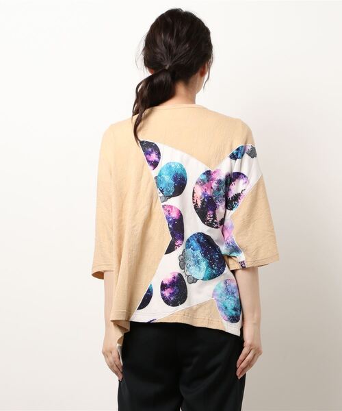 ScoLar（スカラー）の「星柄2WAYスカラージャガードカーディガン（カーディガン/ボレロ・レディース・オフホワイト/ベージュ/ブラック・M）」の4枚目の写真