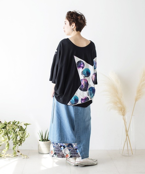 ScoLar（スカラー）の「星柄2WAYスカラージャガードカーディガン（カーディガン/ボレロ・レディース・オフホワイト/ベージュ/ブラック・M）」の13枚目の写真