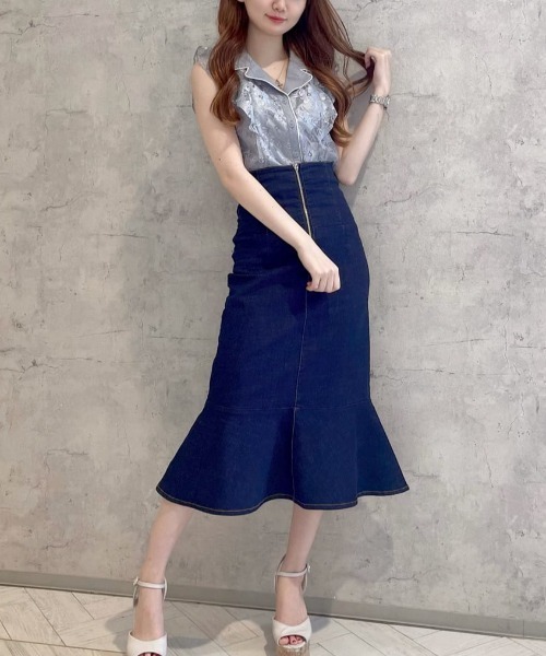 MIIA（ミーア）の「配色レースブラウス（シャツ/ブラウス・レディース・ブラック/オフホワイト/ブルー・FREE）」の17枚目の写真