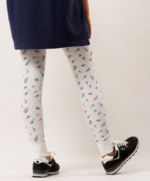 JEMORGAN(ジェーイーモーガン)の「JEMORGAN ワッフルブーケ柄レギンス(パック入)(レギンス/スパッツ・レディース・ホワイト/杢グレー・FREE)」の5枚目の写真