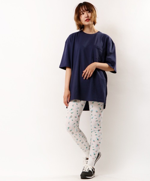 JEMORGAN(ジェーイーモーガン)の「JEMORGAN ワッフルブーケ柄レギンス(パック入)(レギンス/スパッツ・レディース・ホワイト/杢グレー・FREE)」の7枚目の写真