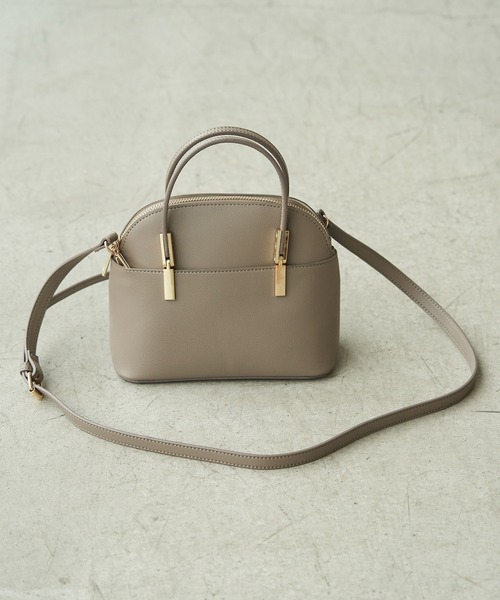 ROPE' PICNIC（ロペピクニック）の「【軽量】レクタンメタルミニラウンドボストン＆ショルダーバッグ（ショルダーバッグ・レディース・ブラック/キャメル/ベージュ系その他/イエロー/レッド系その他2/ライトグリーン/ダークブラウン・FREE）」の17枚目の写真