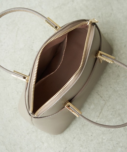 ROPE' PICNIC（ロペピクニック）の「【軽量】レクタンメタルミニラウンドボストン＆ショルダーバッグ（ショルダーバッグ・レディース・ブラック/キャメル/ベージュ系その他/イエロー/レッド系その他2/ライトグリーン/ダークブラウン・FREE）」の20枚目の写真