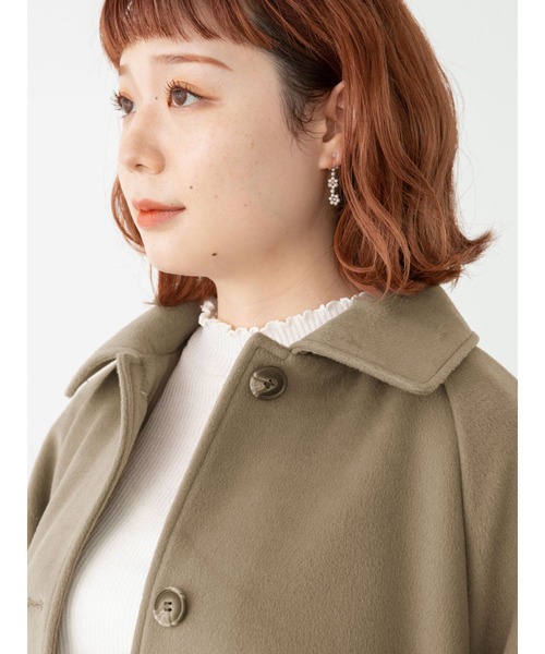 SLURR（スラ―）の「【大きいサイズ】4wayステンカラーコート（ステンカラーコート・レディース・アイボリー/チョコ・L）」の18枚目の写真