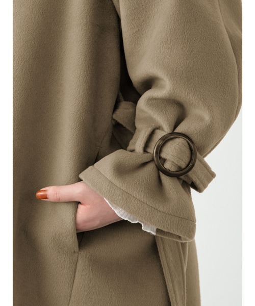 SLURR（スラ―）の「【大きいサイズ】4wayステンカラーコート（ステンカラーコート・レディース・アイボリー/チョコ・L）」の19枚目の写真