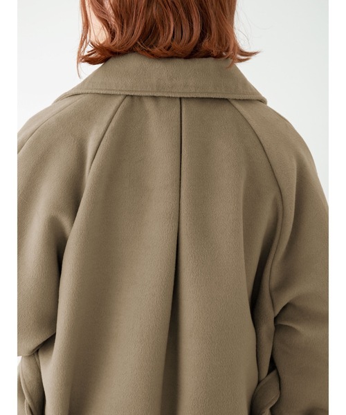 SLURR（スラ―）の「【大きいサイズ】4wayステンカラーコート（ステンカラーコート・レディース・アイボリー/チョコ・L）」の20枚目の写真