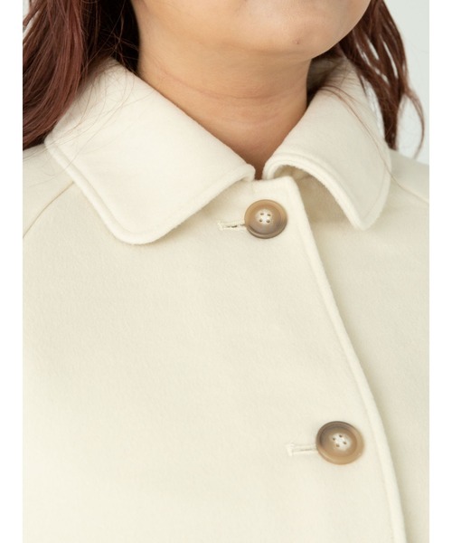 SLURR（スラ―）の「【大きいサイズ】4wayステンカラーコート（ステンカラーコート・レディース・アイボリー/チョコ・L）」の13枚目の写真