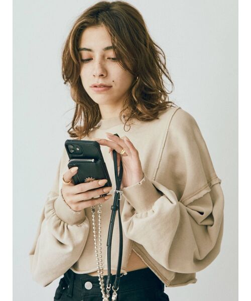 EVRIS（エヴリス）の「ボールチェーンiPhone12/12Proケース（スマホケース/カバー・レディース・ブラック/ブラウン・FREE）」の8枚目の写真