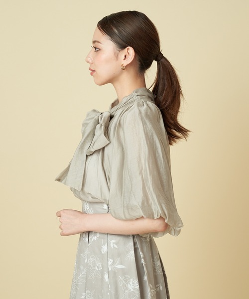 ROYAL PARTY（ロイヤルパーティー）の「シュースリーブリボンブラウス（シャツ/ブラウス・レディース・ブラック/グレー/ピンク・FREE）」の14枚目の写真