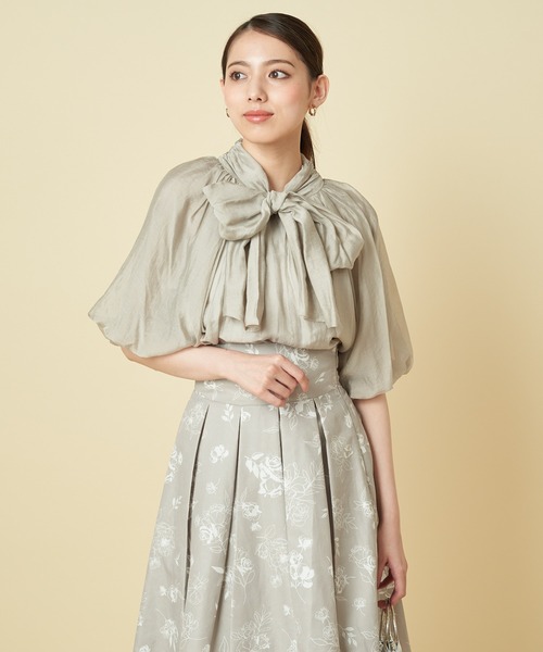 ROYAL PARTY（ロイヤルパーティー）の「シュースリーブリボンブラウス（シャツ/ブラウス・レディース・ブラック/グレー/ピンク・FREE）」の16枚目の写真