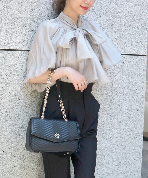 ROYAL PARTY（ロイヤルパーティー）の「シュースリーブリボンブラウス（シャツ/ブラウス・レディース・ブラック/グレー/ピンク・FREE）」の22枚目の写真