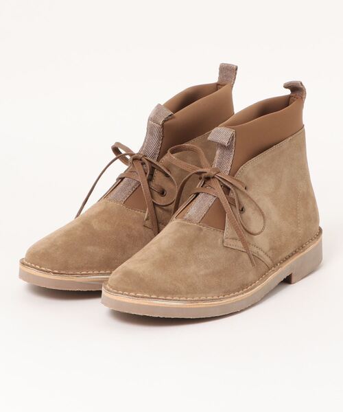 Amb（エーエムビー）の「Amb（エーエムビー） / DOBIAS CROUTE レザー ハイカット スニーカー（スニーカー・メンズ・ブラック/ベージュ・40/41/42/43）」の2枚目の写真