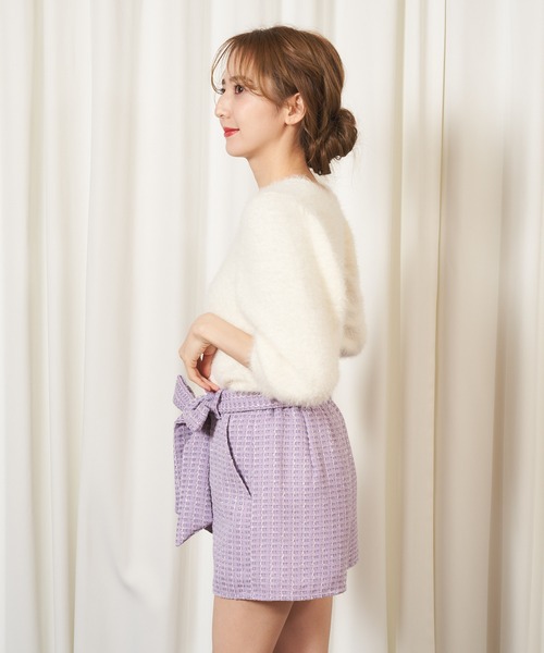 MIIA（ミーア）の「キラキラツィードショートパンツ（その他パンツ・レディース・ブラック/パープル/オフホワイト・FREE）」の10枚目の写真