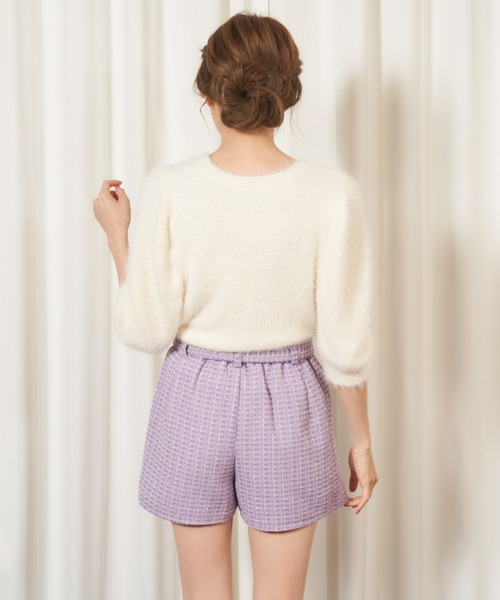 【編集中】　O9　新品　ショートパンツ　F　ミーア MIIA（ミーア）の「キラキラツィードショートパンツ（その他パンツ