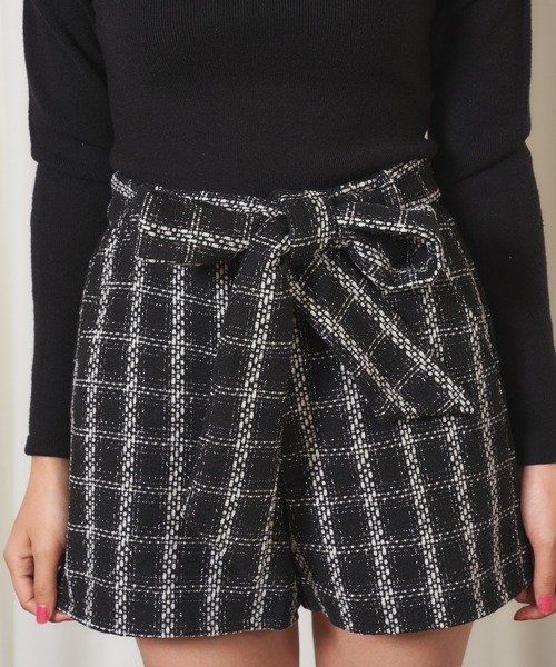 MIIA（ミーア）の「キラキラツィードショートパンツ（その他パンツ・レディース・ブラック/パープル/オフホワイト・FREE）」の21枚目の写真