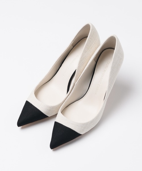 LA BELLE ETUDE（ラベルエチュード）の「【TSURU by Mariko Oikawa】 Imelda（パンプス・レディース・アイボリー/ブラック・LL/L/M）」の2枚目の写真