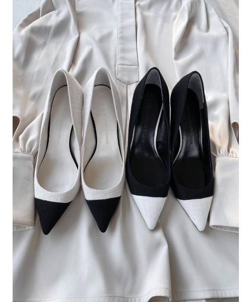 LA BELLE ETUDE（ラベルエチュード）の「【TSURU by Mariko Oikawa】 Imelda（パンプス・レディース・アイボリー/ブラック・LL/L/M）」の6枚目の写真