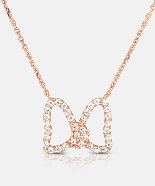 ディズニー オープニング スターリング ローズ シルバー ミニーマウス リボン ミニーマウス スターリング ピアス ネックレス Metrocity メトロシティ のファッション