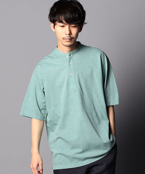 NOLLEY'S goodman(ノーリーズグッドマン)の「カノコ バンドカラー ビッグシルエット シャツ(Tシャツ/カットソー・メンズ・ピンク/インディゴブルー/グリーン・MEDIUM/LARGE/X-LARGE/SMALL)」の2枚目の写真