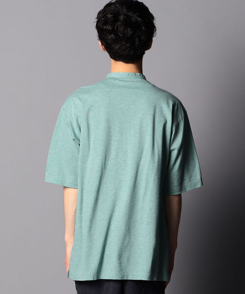 NOLLEY'S goodman(ノーリーズグッドマン)の「カノコ バンドカラー ビッグシルエット シャツ(Tシャツ/カットソー・メンズ・ピンク/インディゴブルー/グリーン・MEDIUM/LARGE/X-LARGE/SMALL)」の6枚目の写真