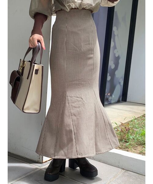 dazzlin（ダズリン）の「ハイウエストアソートナロースカートⅡ（スカート・レディース・ブラック/ベージュ/ブラウン/ダークブラウン/ピンク・SMALL/MEDIUM/LARGE）」の7枚目の写真