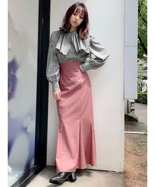 dazzlin（ダズリン）の「ハイウエストアソートナロースカートⅡ（スカート・レディース・ブラック/ベージュ/ブラウン/ダークブラウン/ピンク・SMALL/MEDIUM/LARGE）」の11枚目の写真