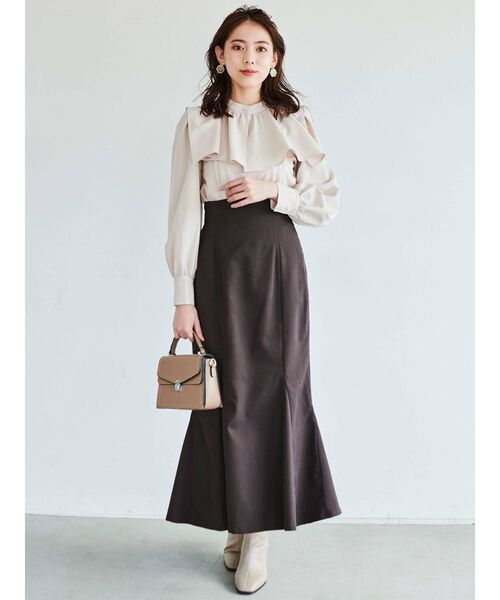 dazzlin（ダズリン）の「ハイウエストアソートナロースカートⅡ（スカート・レディース・ブラック/ベージュ/ブラウン/ダークブラウン/ピンク・SMALL/MEDIUM/LARGE）」の21枚目の写真