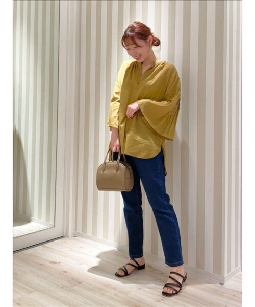 SHOO・LA・RUE（シューラルー）の「◆【S-3L/標準丈/3Dスキャン】スラウチーテーパードパンツ（その他パンツ・レディース・ダークネイビー/ベージュ/ブルー/オリーブ/サンドベージュ/ブラック・02/04/05/03/01）」の15枚目の写真