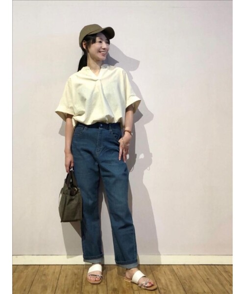 SHOO・LA・RUE（シューラルー）の「◆【S-3L/標準丈/3Dスキャン】スラウチーテーパードパンツ（その他パンツ・レディース・ダークネイビー/ベージュ/ブルー/オリーブ/サンドベージュ/ブラック・02/04/05/03/01）」の22枚目の写真