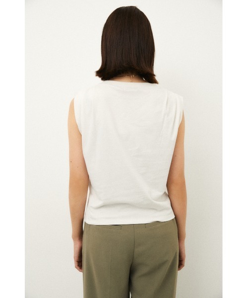 LAGUA GEM（ラグアジェム）の「SHOULDER TUCK CUT TOPS（タンクトップ・レディース・ホワイト/ブラウン/ブラック・FREE）」の10枚目の写真