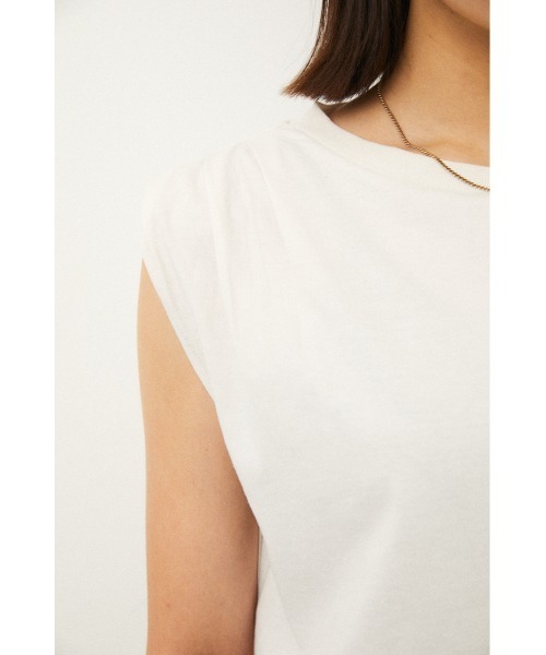 LAGUA GEM（ラグアジェム）の「SHOULDER TUCK CUT TOPS（タンクトップ・レディース・ホワイト/ブラウン/ブラック・FREE）」の16枚目の写真